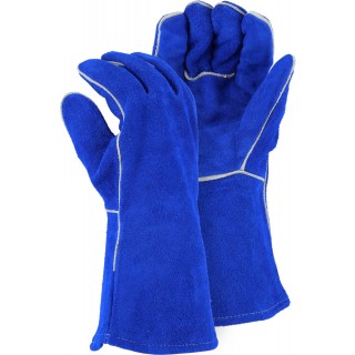 1514BL Majestic® Glove FR Blue Leather Welders Gloves